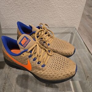 Nike Men's Tan and Blue Running Shoes